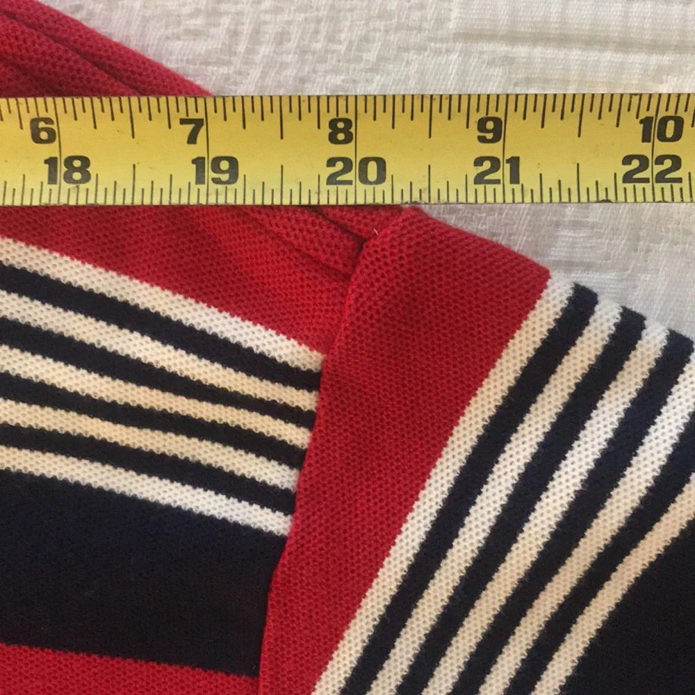Polo Golf Ralph Lauren Striped Short Sleeve Polo Shirt Red White Blue XL
